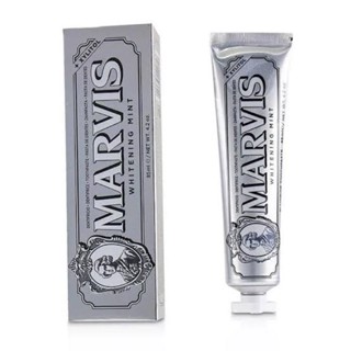 MARVIS Whitening Mint 85ml สีเงิน ยาสีฟันมาร์วิส ไวท์เทนนิ่ง