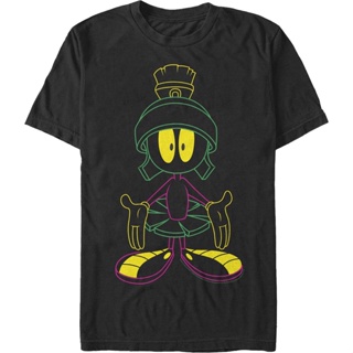 Neon Marvin The Martian Looney Tunes T-Shirt เสื้อโอเวอร์ไซ เสื้อเชิ้ต