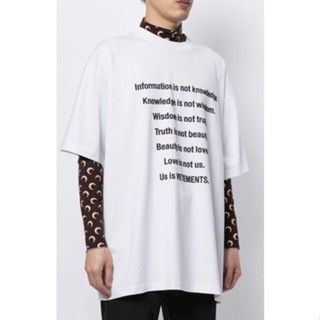 Vetements T-shirt 2021SS short-sleeved Oversized VTM slogan letter printed street style T-shirt Big Size