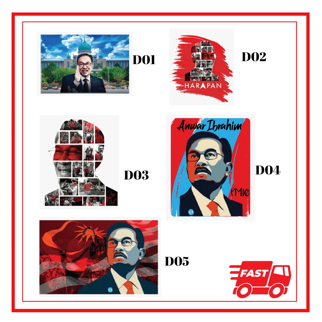 สติกเกอร์ Stiker DSAI Anwar Ibrahim Anuar PM 10 PMX