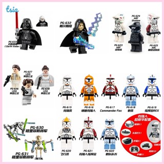 Rx ของเล่นบล็อกตัวต่อ Star Wars Clone Trooper Scout Leia Griffith Darth Vader