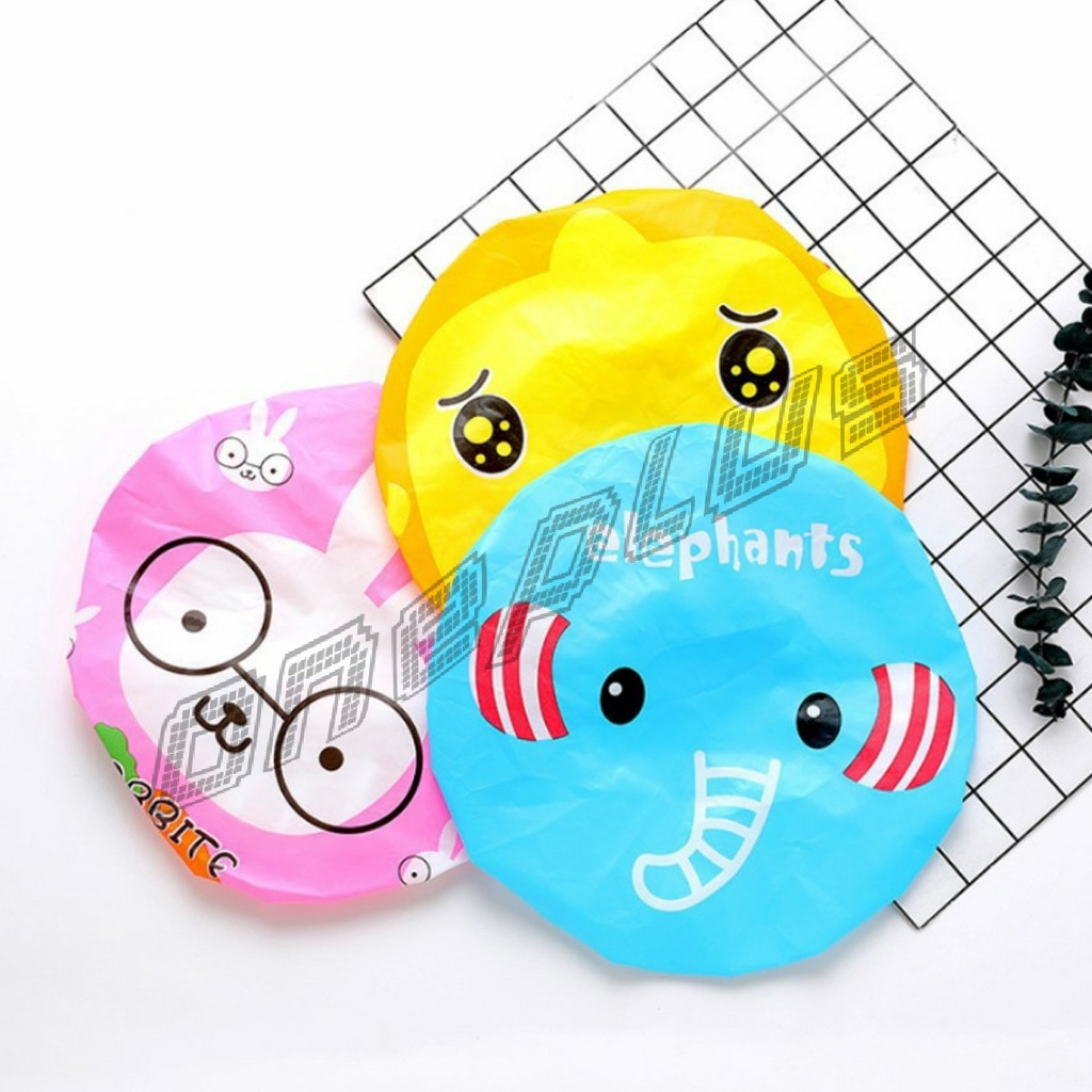 OnePlus หมวกคลุมผมอาบน้ำ กันน้ำ ลายการ์ตูนน่ารัก   Shower Cap Kids