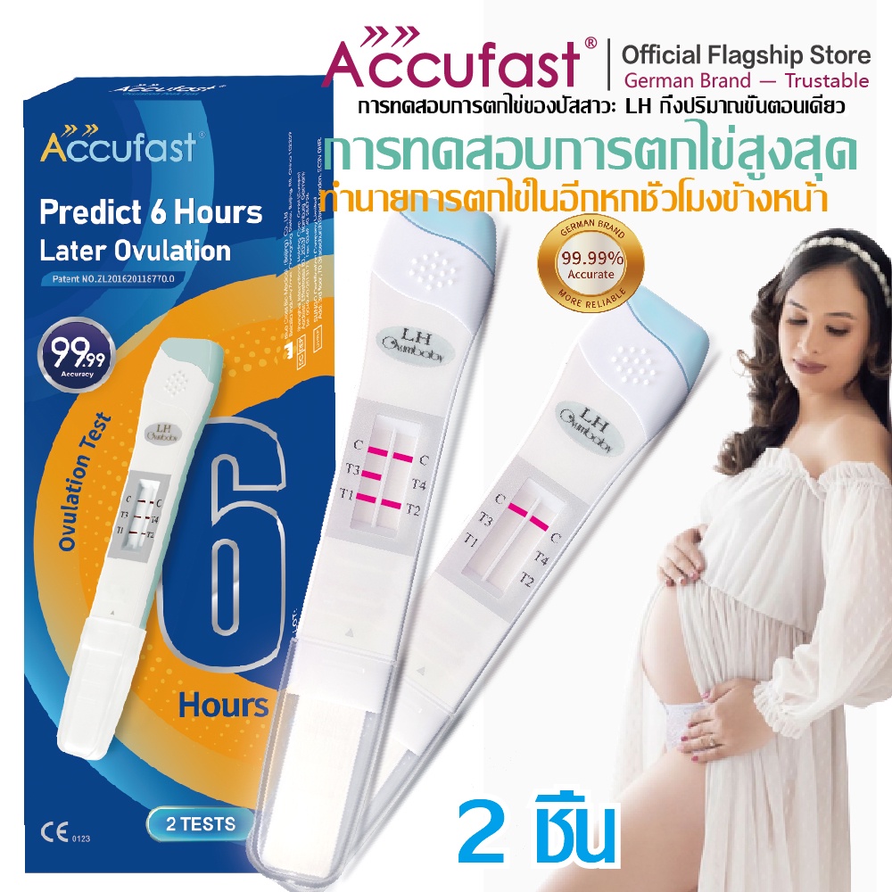 ACCUFAST การทดสอบการตกไข่สูงสุด LH vสามารถคาดการการตกไข่ในอีกหกชั่วโมงข้างหน้า เพิ่มอัตราการตั้งครรภ์ ที่ตรวจไข่ตก