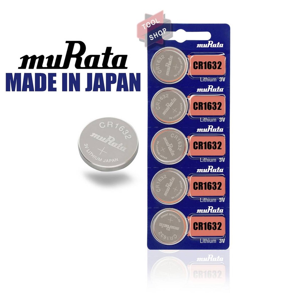 ถ่าน Murata CR1632 ของแท้ LITHIUM BATTERY 3V COIN (MADE IN JAPAN)  ถ่าน นาฬิกา ถ่านกระดุม ถ่านกลม พร