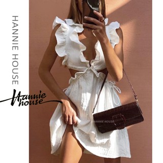 Hannie-ชุดเดรสสําหรับสตรี แขนยาว สามารถปรับได้