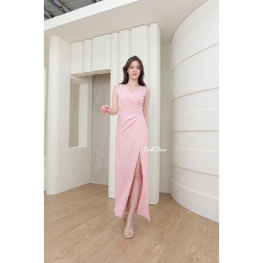 เดรสหางปลาจับจีบสุดลงตัว #Madelinedress #K88 เดรสออกงาน เพื่อนเจ้าสาว ไปงานแต่ง by Pink Diva