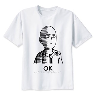 เสื้อยืดแขนสั้นลําลอง พิมพ์ลาย one punch man ขนาดใหญ่ แฟชั่นสําหรับผู้ชาย