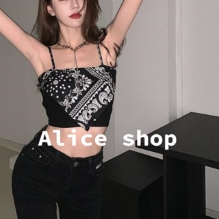 Alice  เสื้อครอป เสื้อกล้ามผู้หญิง สีแดง Spice Girls Vest2022 ใหม่ Comfortable fashion Stylish สบาย AS2211213 36Z230909