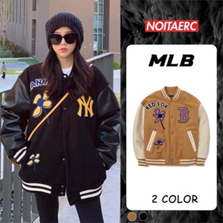 MLB เสื้อแจ็คเก็ต 2สี เสื้อกีฬาเบสบอลสไตล์เกาหลีเสื้อแจ็คเก็ตสบาย ๆ  NY เสื้อโค้ท jacket เสื้อกันหนาว