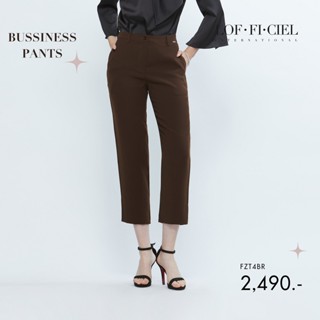 Lofficiel Pants : กางเกงขายาว กางเกงโพลีขา5ส่วน (FZT4BR)