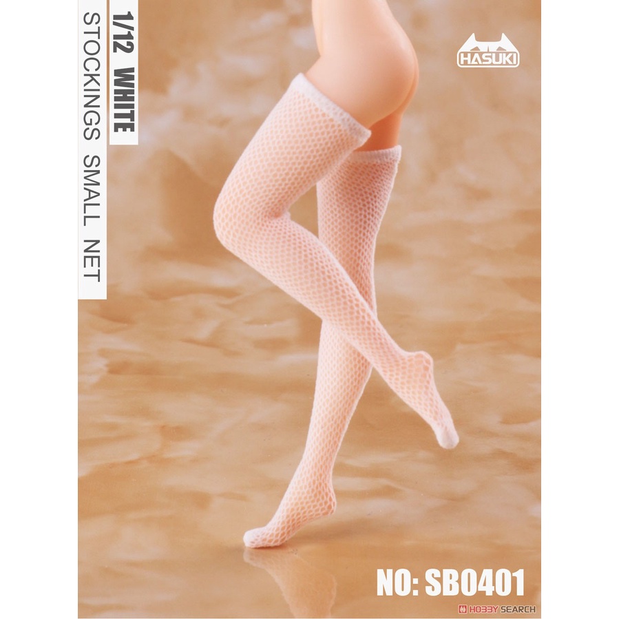 HASUKI - Action Figure Stocking for 1/12 Movable Figure: SB0401 White (Fashion Doll)
