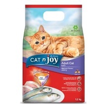 Cat n Joy  อาหารแมวแคทเอ็นจอย สูตรปลาทู สำหรับแมวโตทุกสายพันธุ์ ขนาด 1.2 กก