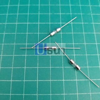 ฟิวส์ 2 ขา บัดกรี หางหนู หลอดแก้ว 3.6x10mm 250V F1A ถึง F10A #PG3.6x10F (1 ตัว)