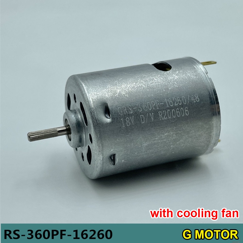 RS360 DC มอเตอร์ 7.4 V-18 V 9700RPM Strong Magnetic Carbon แปรง Micro มอเตอร์ RS-360PF-16260 สําหรับ DIY ของเล่นเครื่องเป่าผมพัดลมไฟฟ้า