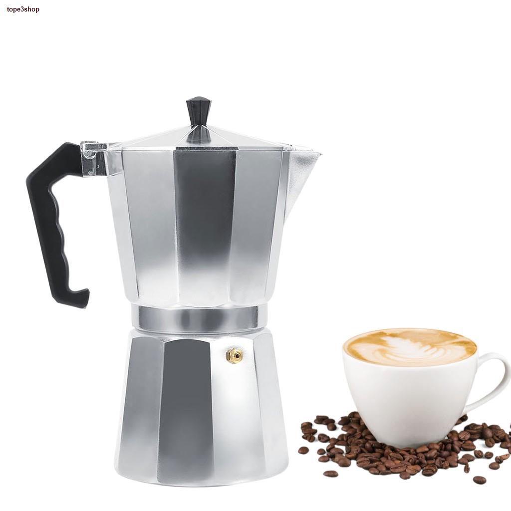 พร้อมส่ง✇หม้อต้มกาแฟ Moka pat กาต้มกาแฟสด 3คัพ 6คัพ เครื่องชงกาแฟสด เครื่องทำกาแฟ กาต้มกาแฟ Ga_fae