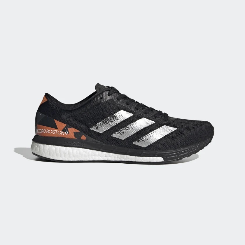 Adidas รองเท้าวิ่งผู้ชาย Adizero Boston 9 | Core Black/Silver Metallic/Signal Orange ( EG4673 )
