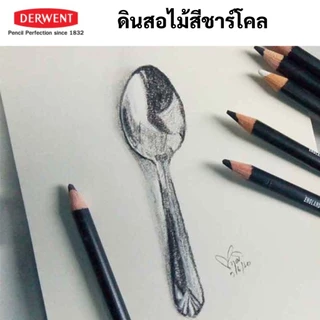 Derwent Chacoal Pencil แยกด้าม 1 ด้าม ดินสอสีชาร์โคล Light / Medium / Dark ดินสอสเก็ตซ์ ดินสอชาร์โคล อาร์ทติส เดอร์เวนต์