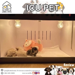 ตู้พ่นยา ตู้อนุบาลและพักฟื้นสัตว์เลี้ยง ให้ออกซิเจนขนาดใหญ่ ไซส์ L icu ขนาด หน้ากว้าง 60*สูง40ลึก40cm.