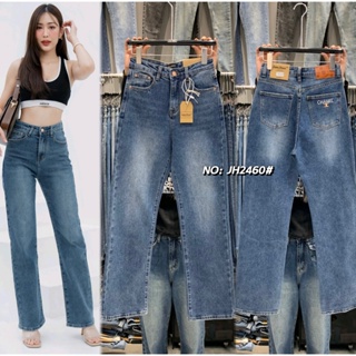 JH2460# กางเกงยีนส์ขากระบอก Jeans house