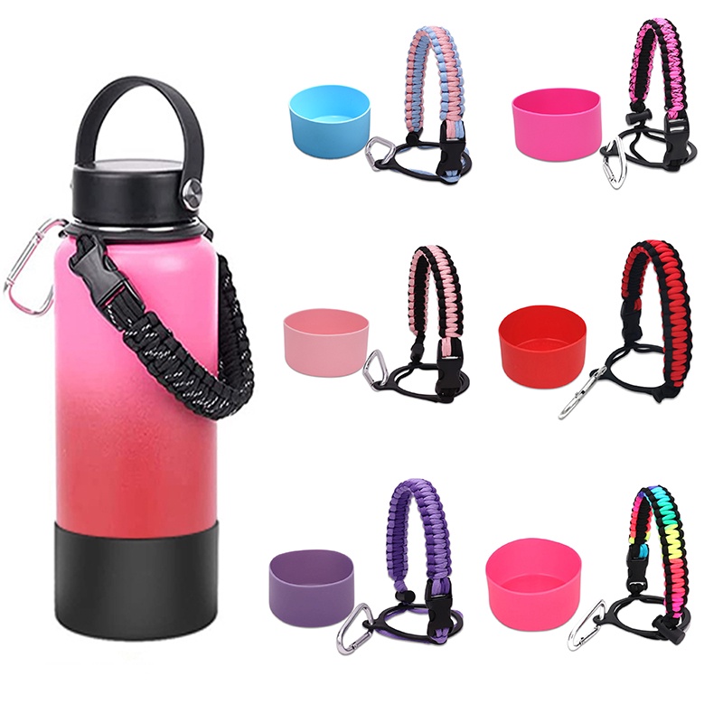 12oz 18oz 22oz 24oz 32oz 40oz 7.5 ซม.9 ซม.Aquaflask ปากใหญ่ใหม่แบบพกพาเชือกชุดมัลติฟังก์ชั่แบบพกพาเช
