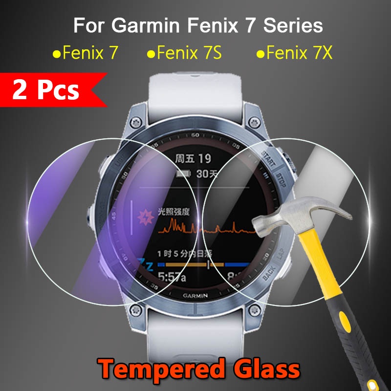 1/2/3/5 ชิ้น สําหรับ Garmin Fenix 7 7S 7X ตัวป้องกันหน้าจอสมาร์ทวอทช์ 2.5D HD / ฟิล์มกระจกนิรภัย ป้องกันแสงสีฟ้า