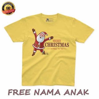 เสื้อยืด ผ้าฝ้าย พิมพ์ลาย Merry CHRISTMAS แบบพิเศษ สําหรับเด็ก