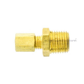 ข้อต่อตาไก่ทองเหลือง (เกลียวนอก x เสียบสาย) ขนาด 1/8  1/4  3/8  1/2  Brass, Ferrule Compression Fitting (Male x Tube)