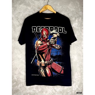 Deadpoolเสื้อยืดสีดำสกรีนลายBT69