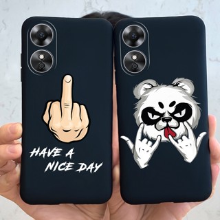 เคสโทรศัพท์มือถือ แบบนิ่ม ลาย Black Cool สําหรับ OPPO A17 A16 A16S A16K A16e A35 2021 Reno3 Pro