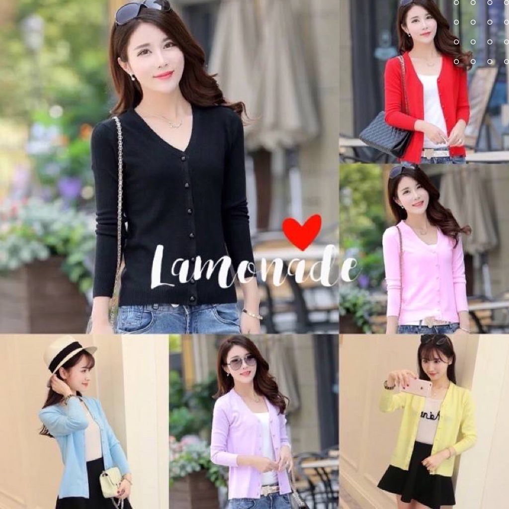 👗กระดุมมุกฟรีไซส์👗ยอดขาย 1หมื่นตัว🔥คาร์ดิแกน เสื้อคลุม   ใส่สบาย ผ้านิ่ม งานคุณภาพ (สีสวยทุกสีเลยค่า)  กันหนาวได้หมด CAR