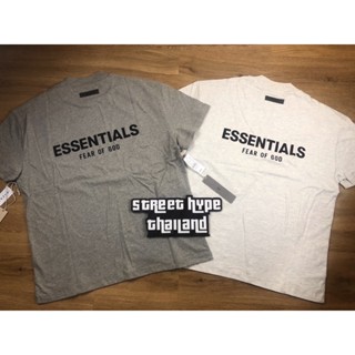 ใหม่พร้อมส่ง ของแท้ เสื้อยืด Essentials Fear Of God T-Shirt Dark Oatmeal &amp; Light Oatmeal