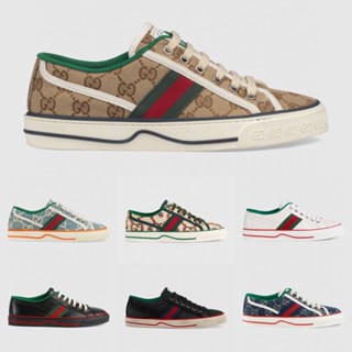 พรี​ ราคา4200 Gucci Tennis 1977 รองเท้าผู้หญิง34-40 รองเท้ากีฬาผู้ชาย4G-11G