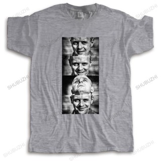 เสื้อยืดผ้าฝ้ายพิมพ์ลายขายดี เสื้อยืด พิมพ์ลาย Dr Hannibal Lecter สีดํา แฟชั่นใหม่ สําหรับผู้ชาย และผู้หญิง