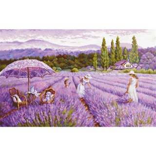 LU-BU5008 Lavender field ชุดปักครอสติชลิขสิทธิ์แท้ ครอสติชไม่พิมพ์ลาย แบรนด์ Luca-S