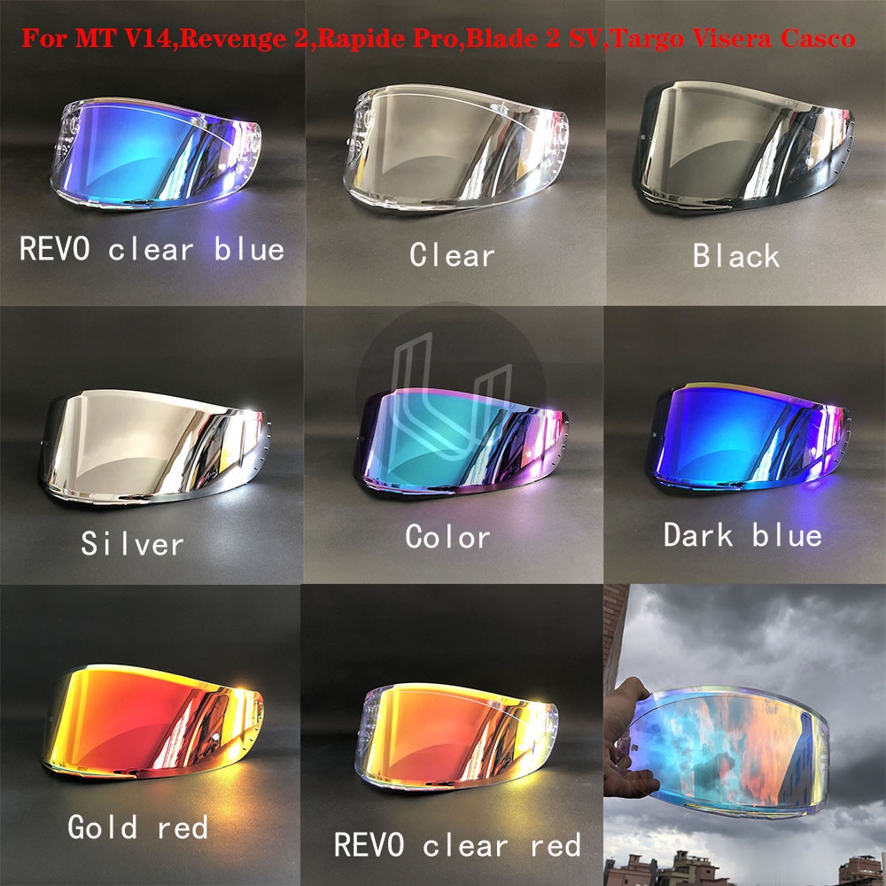 Motorcycle helmet Visor AntiUV PC visor Lens v14 Model Clear Smoke