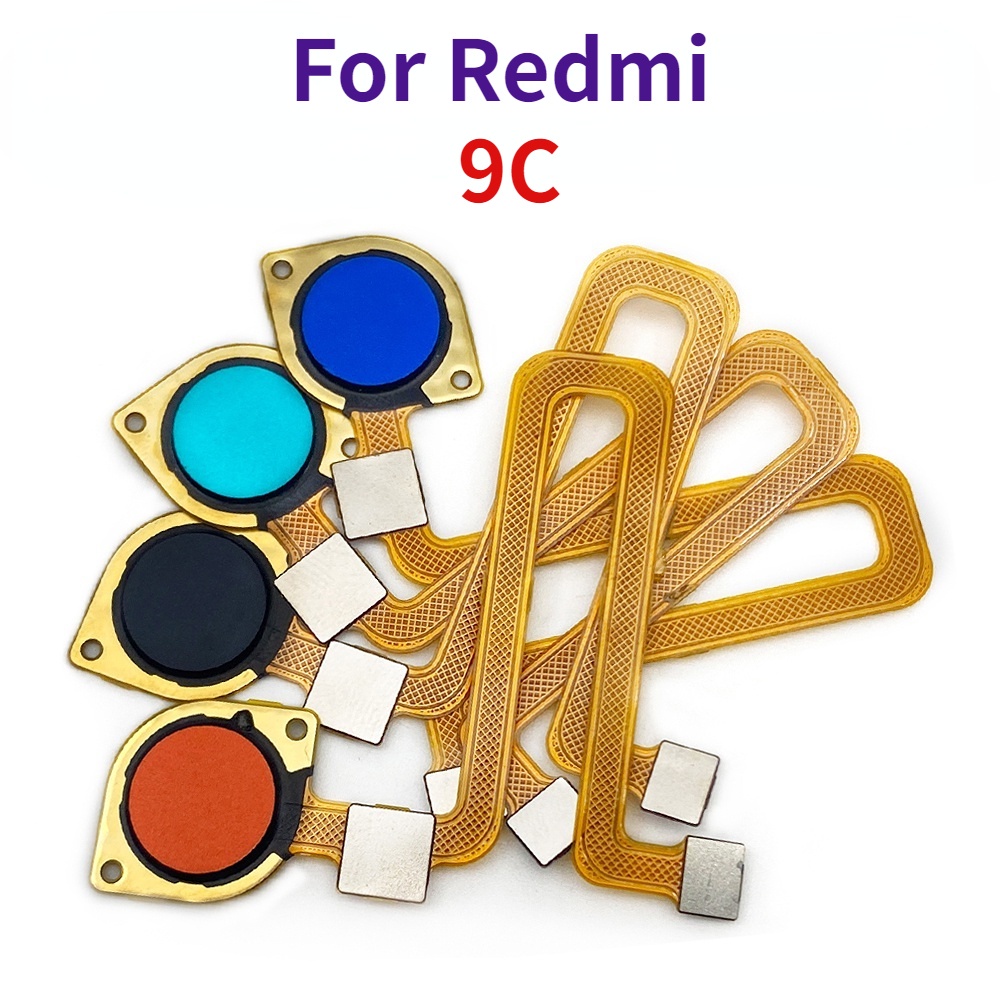 สําหรับ Redmi 9C Redmi9C เครื่องสแกนลายนิ้วมือเดิมปุ่มโฮมลายนิ้วมือเมนูคืนเซ็นเซอร์จดจําคีย์แบบยืดหยุ่น