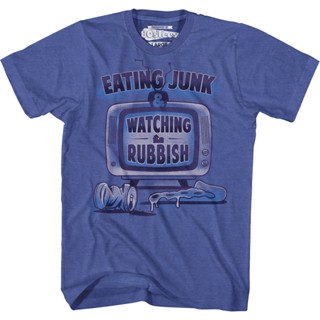 Eating Junk &amp; Watching Rubbish Home Alone T-Shirt เสื้อยืดถูกๆ เสื้อยืดวินเทจ