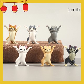 Jumila ฟิกเกอร์การ์ตูนแมวเต้นรํา PVC 6 ชิ้น/ชุด สําหรับเด็ก