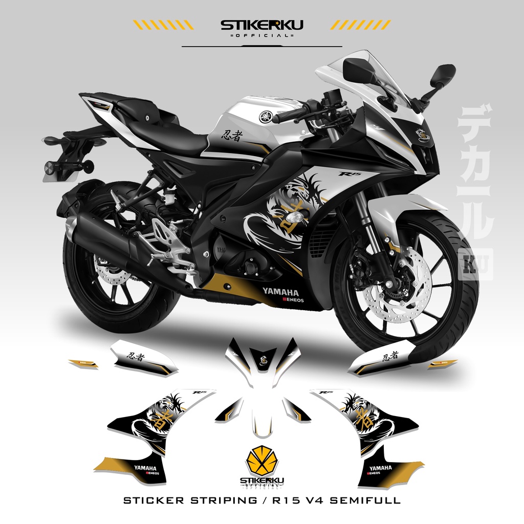 สติ๊กเกอร์ STRIPING / YAMAHA R15V4 EDITION 2 / SEMIFULL / STOCK / DECANS / R15 / R15 V4 / สติ๊กเกอร์
