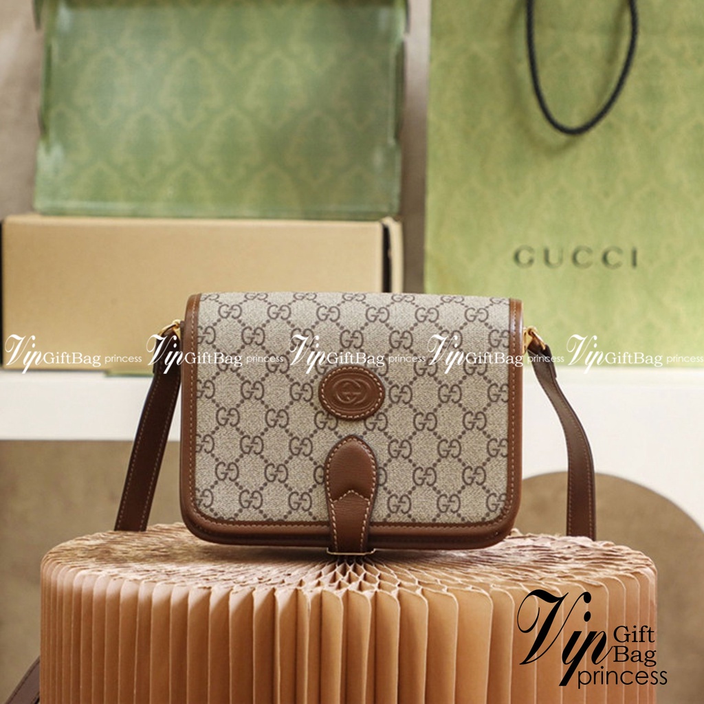 vipGucci Mini shoulder bag with Interlocking G กระเป๋าสะพาย อีกหนึ่งในสัญลักษณ์ที่สำคัญของแบรนด์