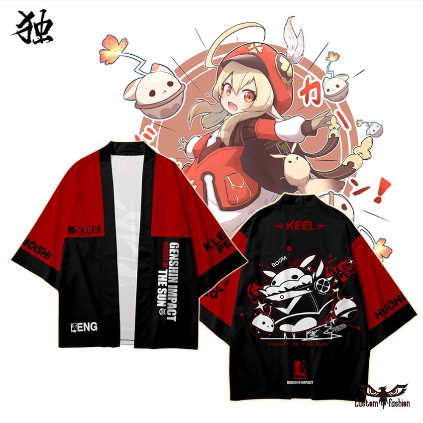 【CustomFashion】Game Genshin Impact Cloak Japanese Kimono Haori Yukata Zhongli Cosplay Women/Men Fashion Summer Short Sl #1