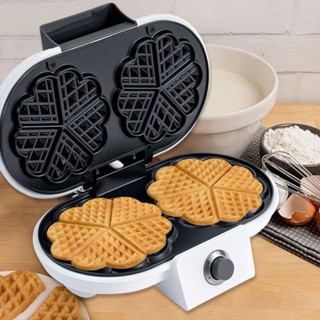 วาฟเฟิล2หัว เครื่องทำวาฟเฟิลMini Waffle Maker เครื่องวาฟเฟิล ปรับความร้อนได้5ระดับ  ไฟฟ้า1200W - สินค้ามีพร้อมส่ง-