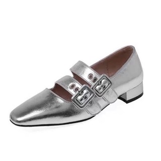 💟Loafers Size: 34-39 C: Silver,Black