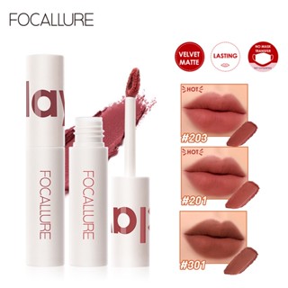 Focallure ลิปสติก เนื้อแมตต์ กํามะหยี่ ติดทน จูบไม่หลุด กันน้ำ