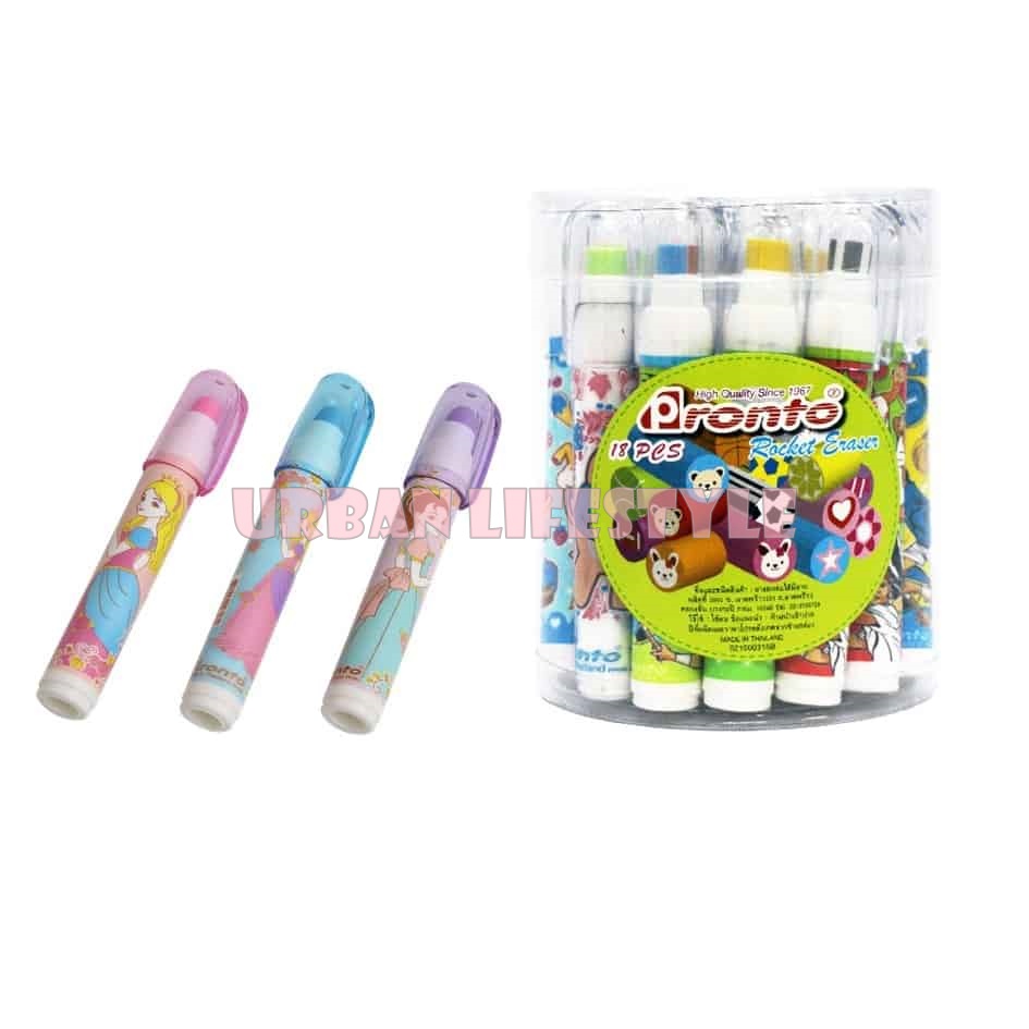 Pronto / Bensia พรอนโต้ / เบนเซีย ยางลบต่อไส้ ยางลบเปลี่ยนไส้ ยางลบดินสอเลื่อนไส้ Rocket Eraser คละลาย