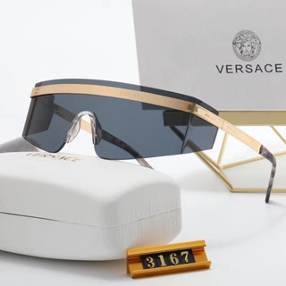 Versace แว่นตากันแดด ไร้ขอบ ครึ่งกรอบ สไตล์ฮิปฮอป คุณภาพสูง สําหรับผู้ชาย ผู้หญิง uv400