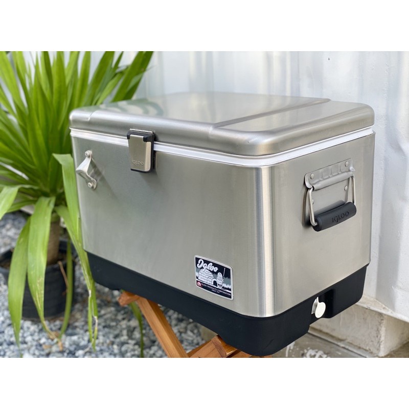 IGLOO Camping Cooler กระติกน้ำแข็งstainless 51L ถังน้ำแข็ง กระติกแคมปิ้ง กระติกเก็บความเย็น เก็บความ