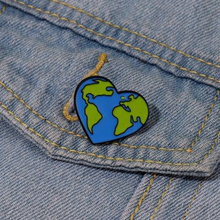 เข็มกลัด ลายการ์ตูน Love The Earth Lapel Pin Love เครื่องประดับ สําหรับเพื่อน เสื้อผ้า