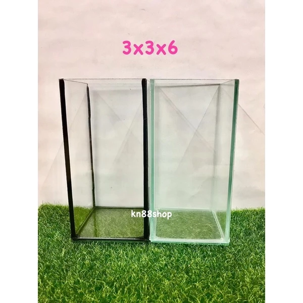 โหลปลากัดขนาด 3x3x6 และ 2.5x4x6 กระจกหนา 3 มิล ‼️มีทั้งกาวใสและกาวดำ thumbnail 3