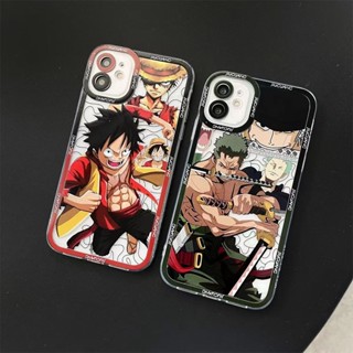 เคสโทรศัพท์มือถือใส แบบนิ่ม ลายการ์ตูนอนิเมะ One Piece Monkey D.Luffy &amp; Roronoa Zoro สําหรับ IPhone 14 13 12 11 Pro Max 13 12 Mini 14 6 6s 7 8 Plus XR X XS Max